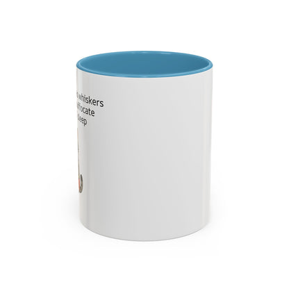 Funny Cat Coffee Mug – "My Therapist Has Whiskers" Accent Mug (11/15oz)