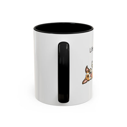 Life Is Ruff Dog Coffee Mug – Funny Pet Lover Accent Mug (11/15 oz)