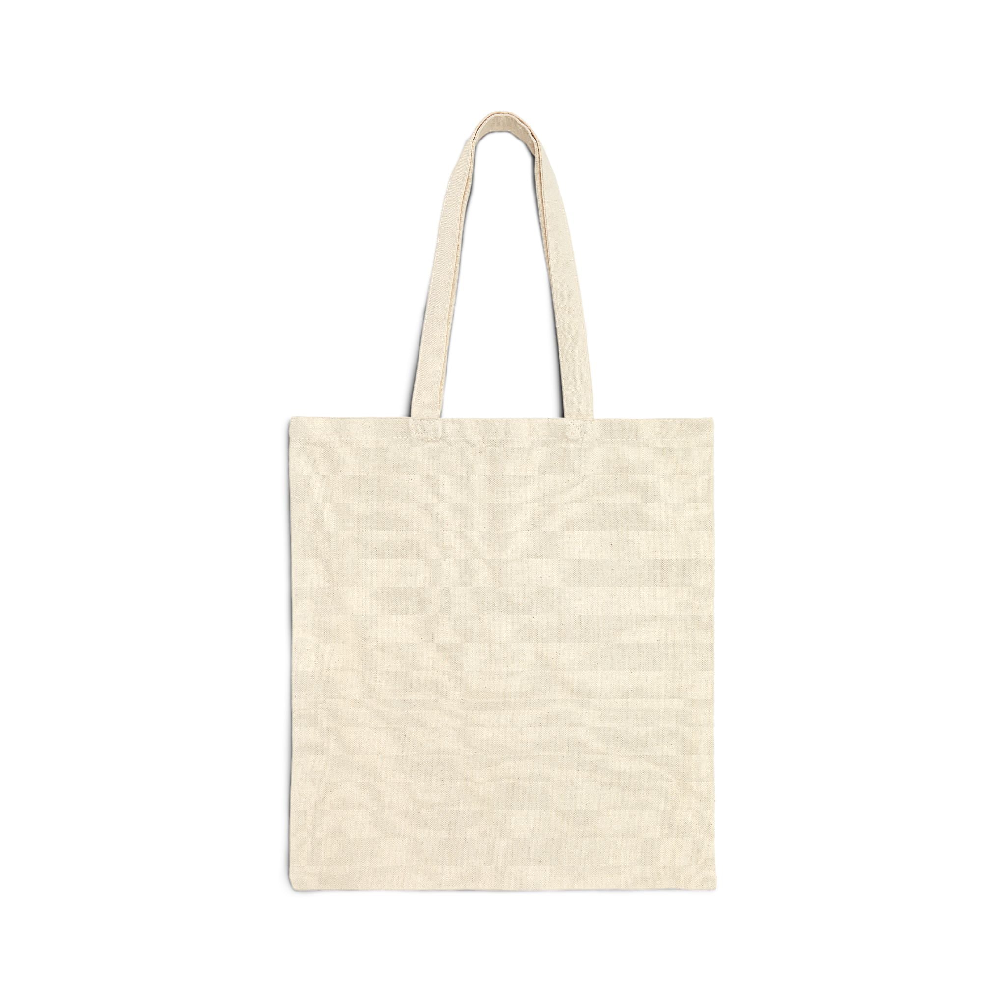Peekaboo Cat Canvas Tote Bag — Cute Black Cat Shopper