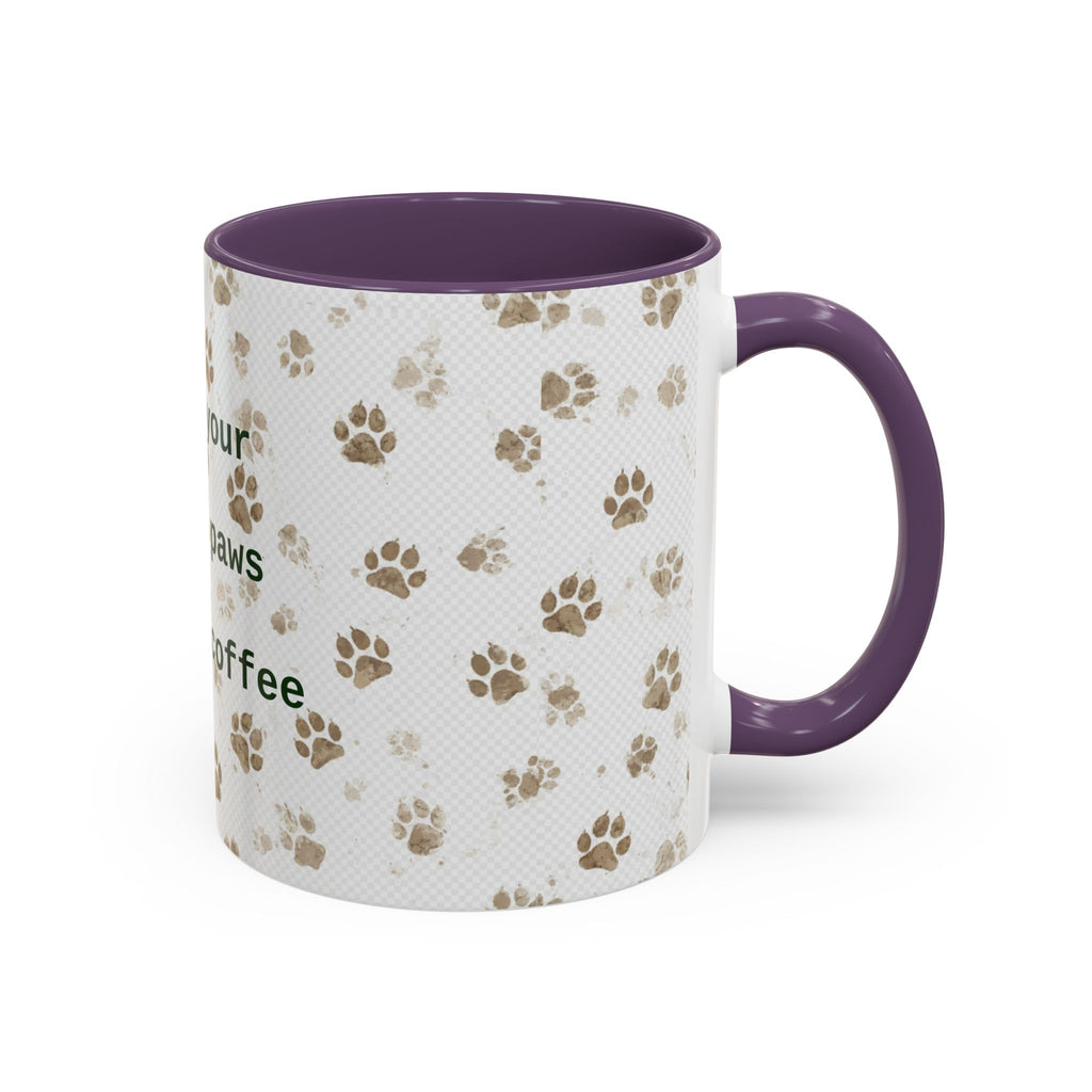 Coffee Mug - "Keep Your Dirty Paws Off My Coffee" Paw Print Accent Mug