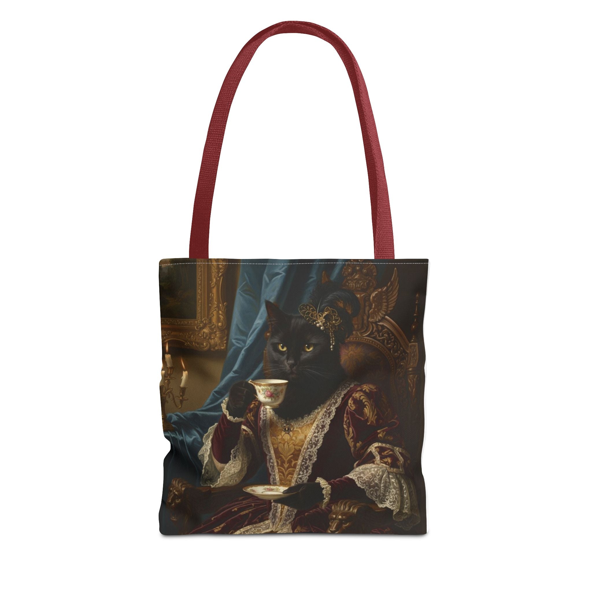 Cat Dame Tea Bag Tote Bag — Vintage Portrait Tea Lover Tote