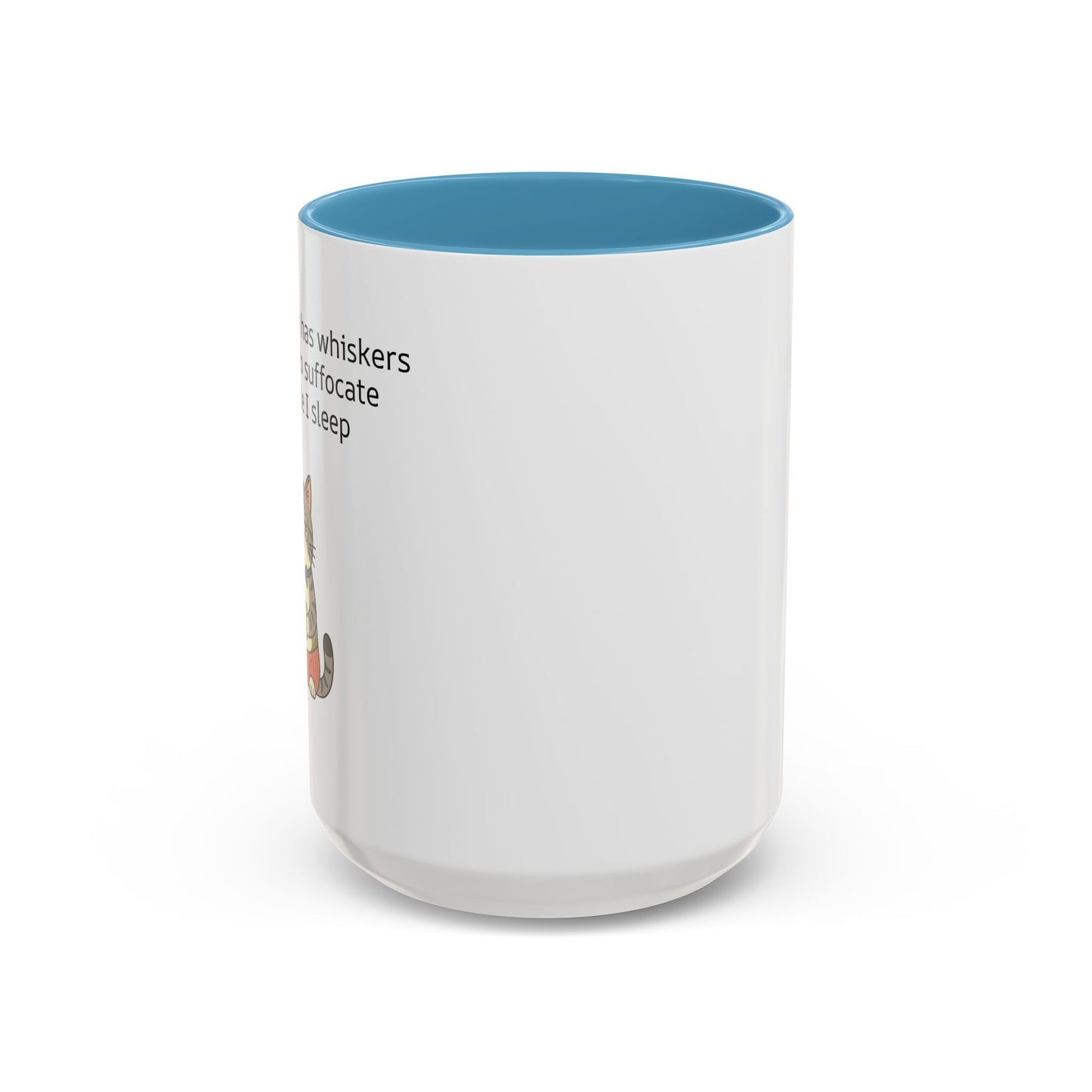 Funny Cat Coffee Mug – "My Therapist Has Whiskers" Accent Mug (11/15oz)