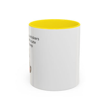 Funny Cat Coffee Mug – "My Therapist Has Whiskers" Accent Mug (11/15oz)