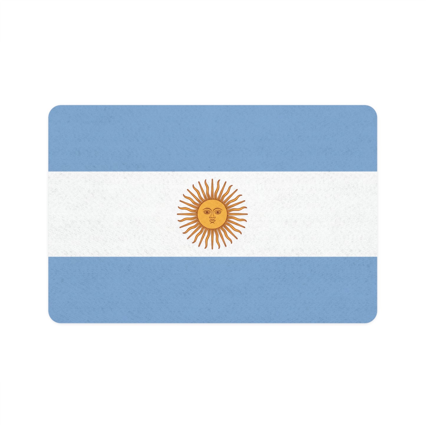 Argentina Flag Pet Food Mat (12x18) — Non-Slip Dog & Cat Bowl Placemat