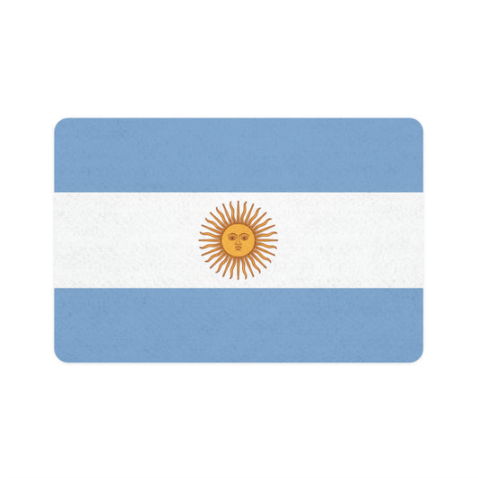 Argentina Flag Pet Food Mat (12x18) — Non-Slip Dog & Cat Bowl Placemat