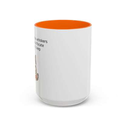 Funny Cat Coffee Mug – "My Therapist Has Whiskers" Accent Mug (11/15oz)
