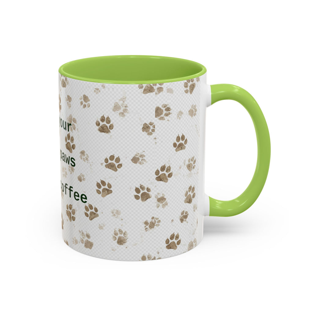Coffee Mug - "Keep Your Dirty Paws Off My Coffee" Paw Print Accent Mug
