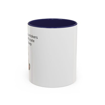 Funny Cat Coffee Mug – "My Therapist Has Whiskers" Accent Mug (11/15oz)