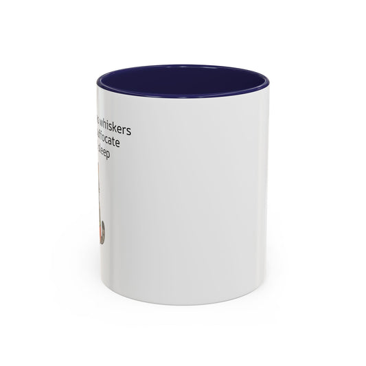 Funny Cat Coffee Mug – "My Therapist Has Whiskers" Accent Mug (11/15oz)