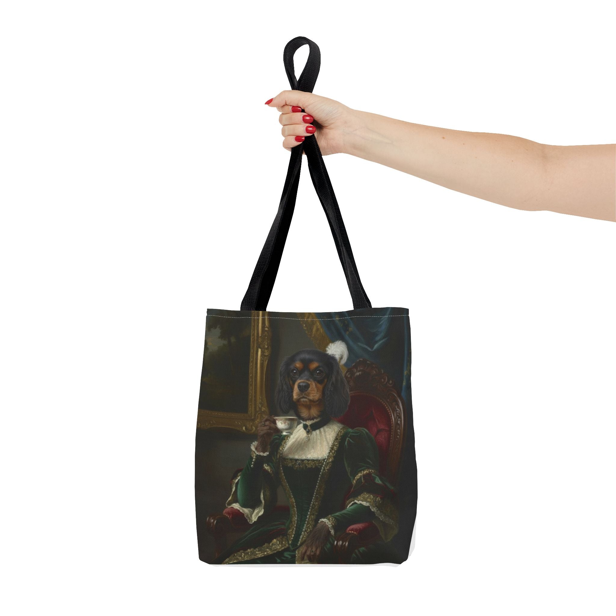 Dog Dame Tea Bag Tote Bag — Vintage Portrait Tea Lover Tote