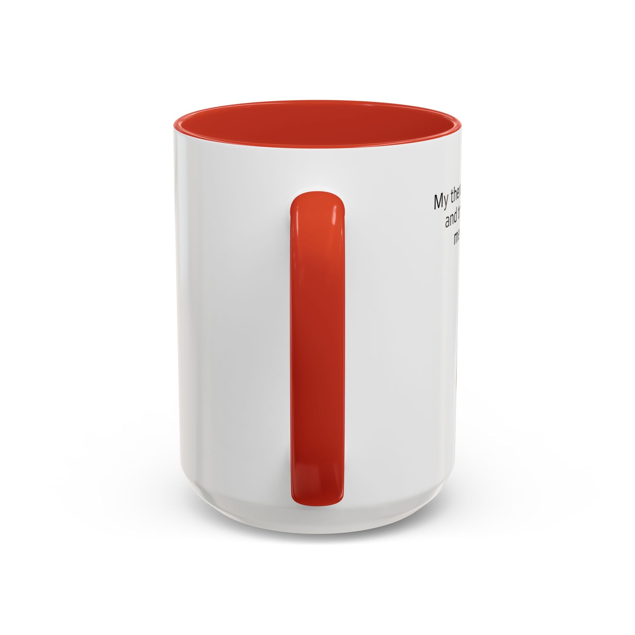 Funny Cat Coffee Mug – "My Therapist Has Whiskers" Accent Mug (11/15oz)