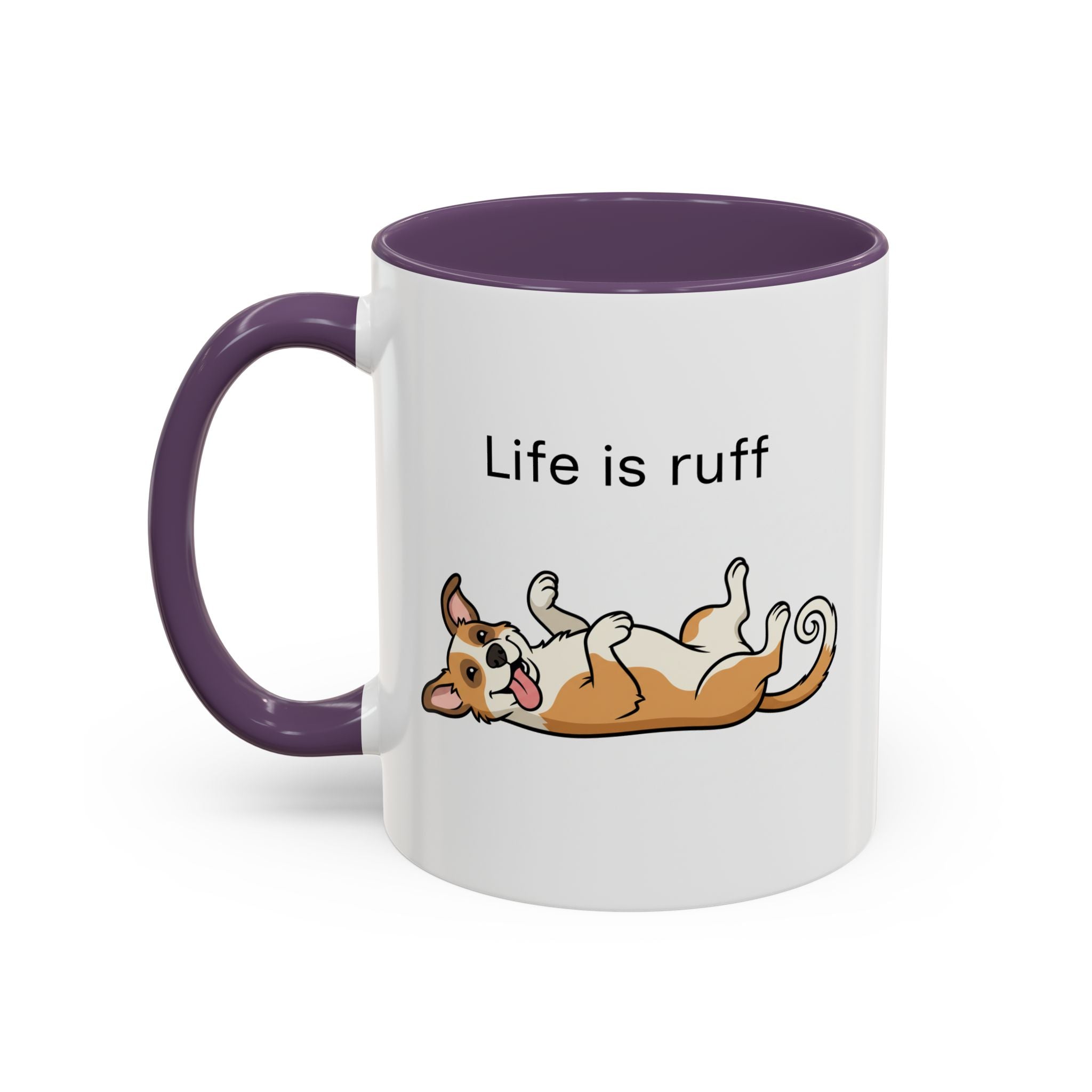 Life Is Ruff Dog Coffee Mug – Funny Pet Lover Accent Mug (11/15 oz)
