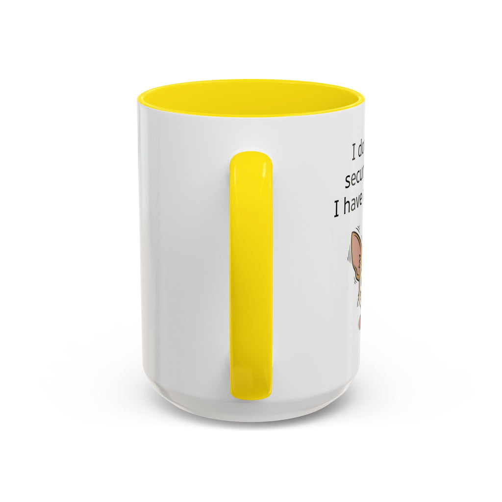 Funny Chihuahua Coffee Mug — 'I Don't Need A Security System, I Have A Chihuahua' Accent Mug (11/15oz)