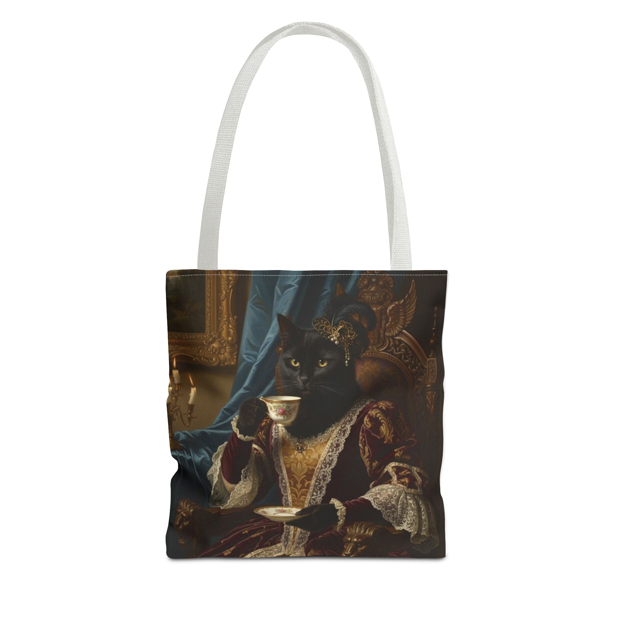Cat Dame Tea Bag Tote Bag — Vintage Portrait Tea Lover Tote