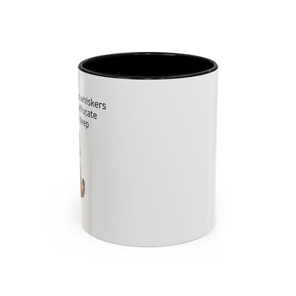 Funny Cat Coffee Mug – "My Therapist Has Whiskers" Accent Mug (11/15oz)