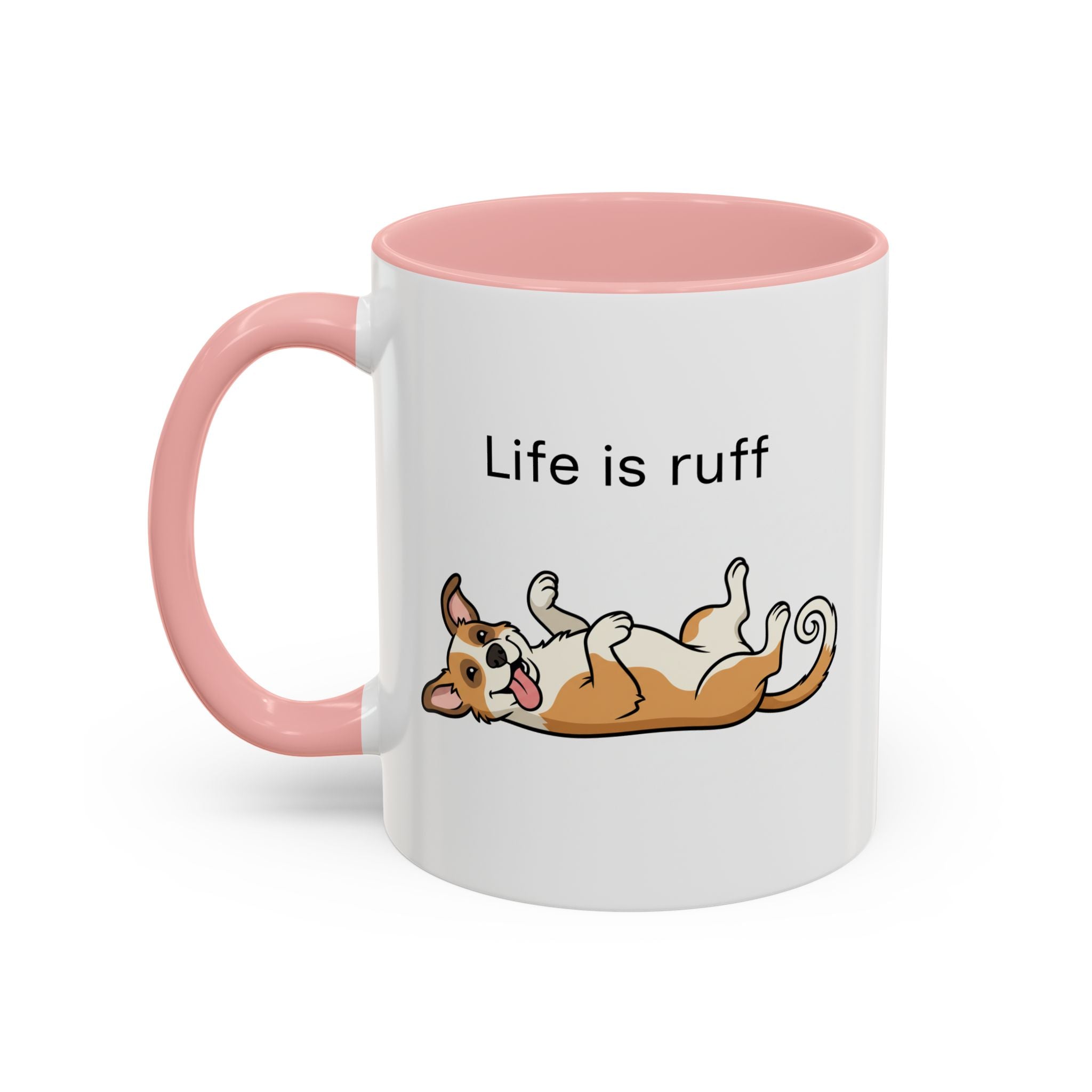 Life Is Ruff Dog Coffee Mug – Funny Pet Lover Accent Mug (11/15 oz)