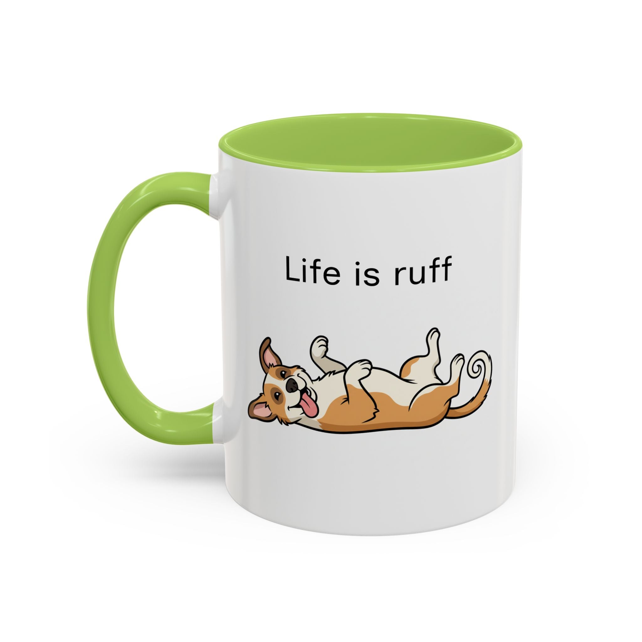 Life Is Ruff Dog Coffee Mug – Funny Pet Lover Accent Mug (11/15 oz)