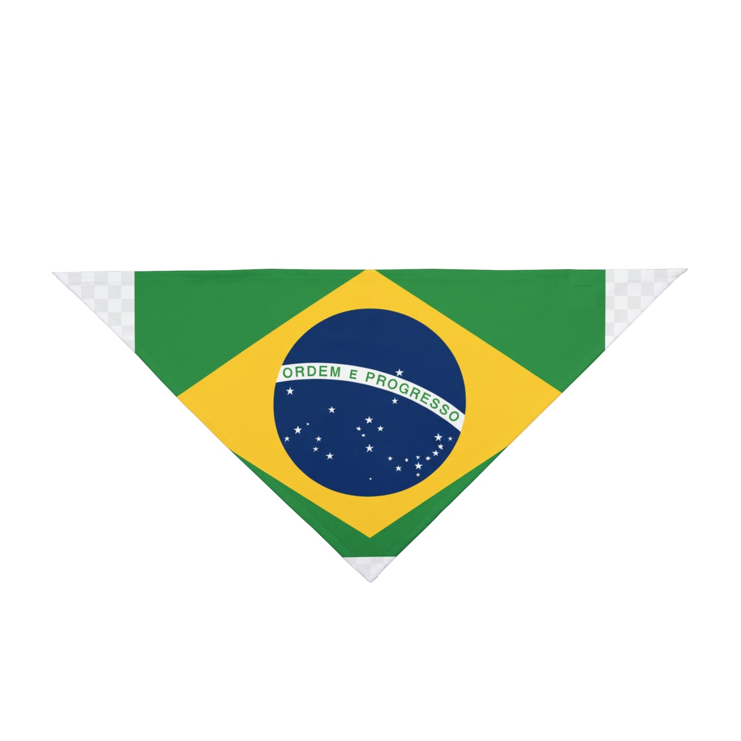 Brazil Flag Pet Bandana — Patriotic Dog & Cat Bandana with 'Ordem e Progresso' Design