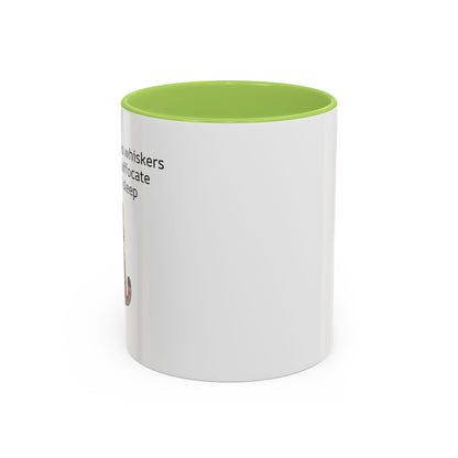 Funny Cat Coffee Mug – "My Therapist Has Whiskers" Accent Mug (11/15oz)