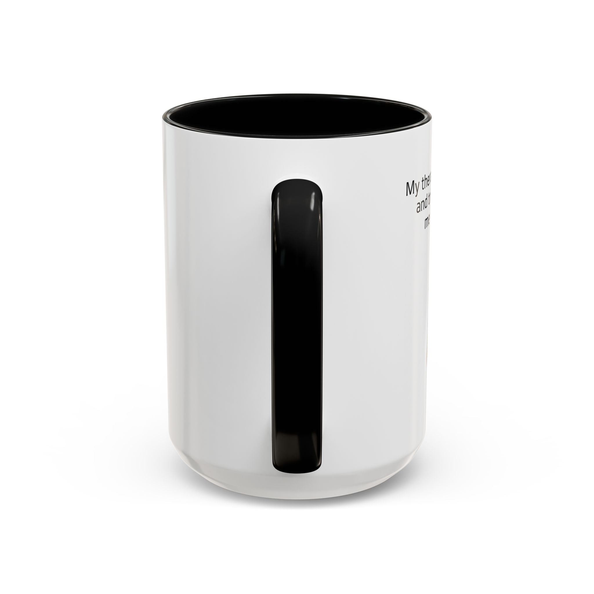 Funny Cat Coffee Mug – "My Therapist Has Whiskers" Accent Mug (11/15oz)