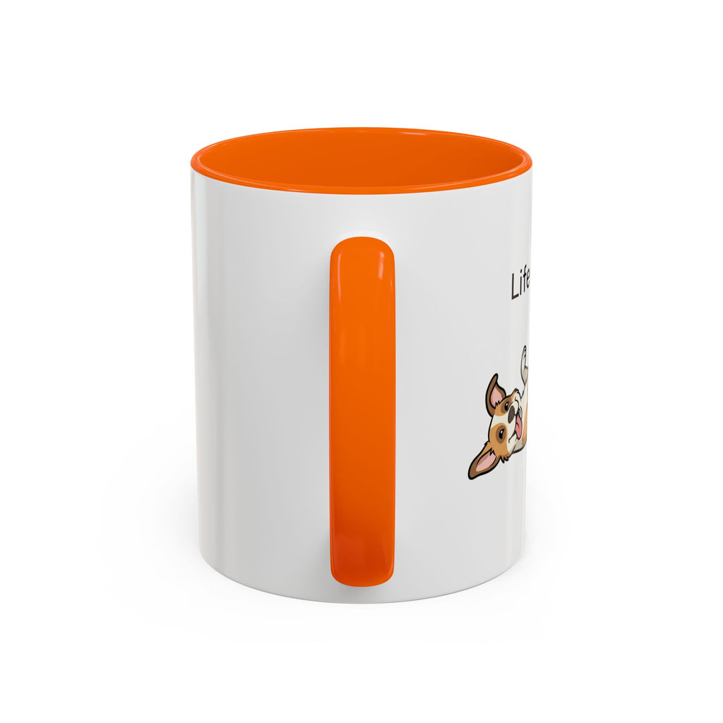 Life Is Ruff Dog Coffee Mug – Funny Pet Lover Accent Mug (11/15 oz)