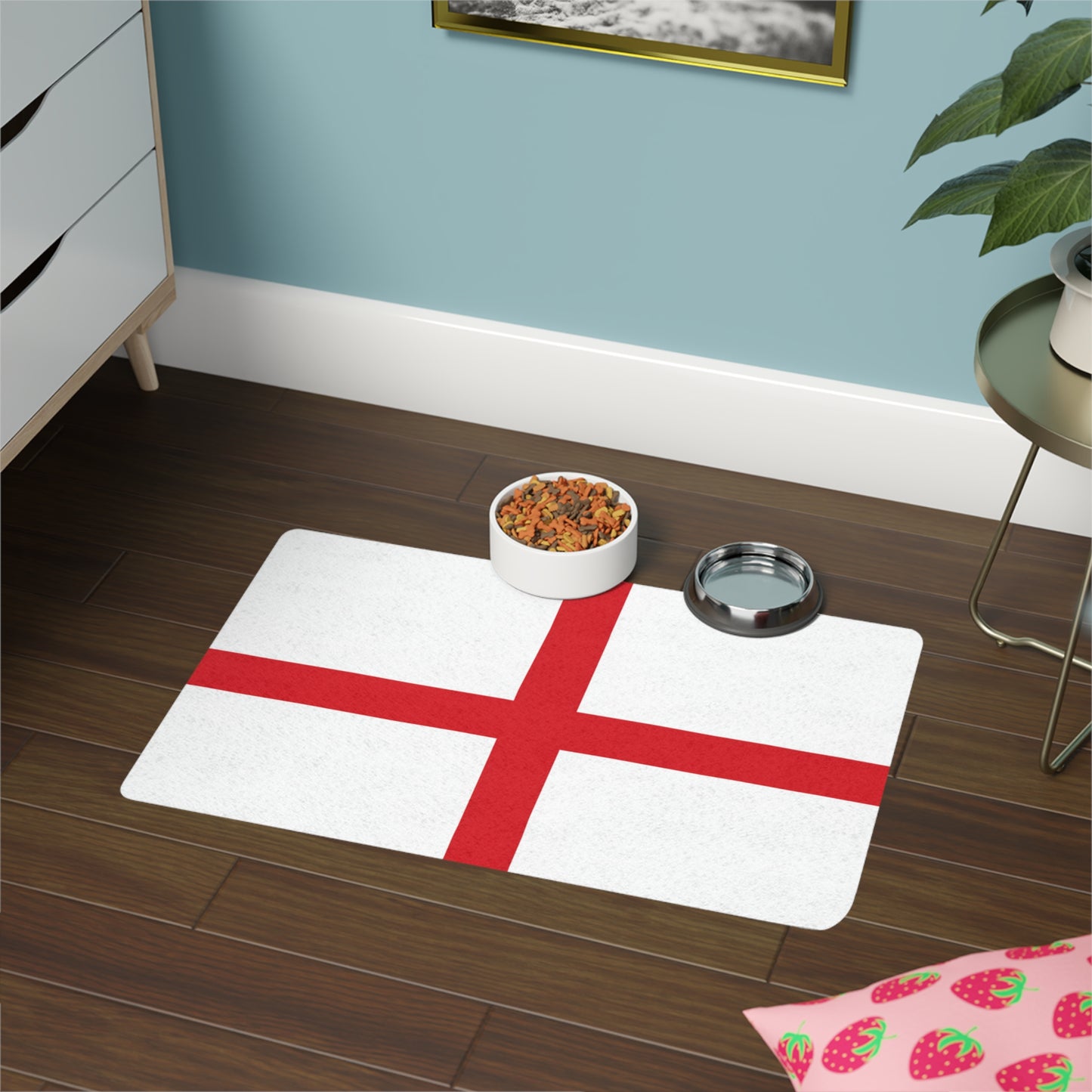 England Flag Pet Food Mat (12x18)