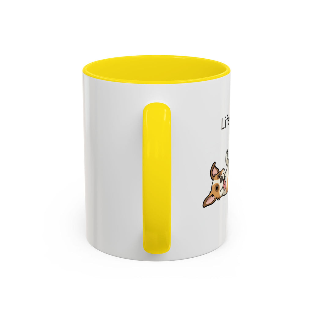 Life Is Ruff Dog Coffee Mug – Funny Pet Lover Accent Mug (11/15 oz)