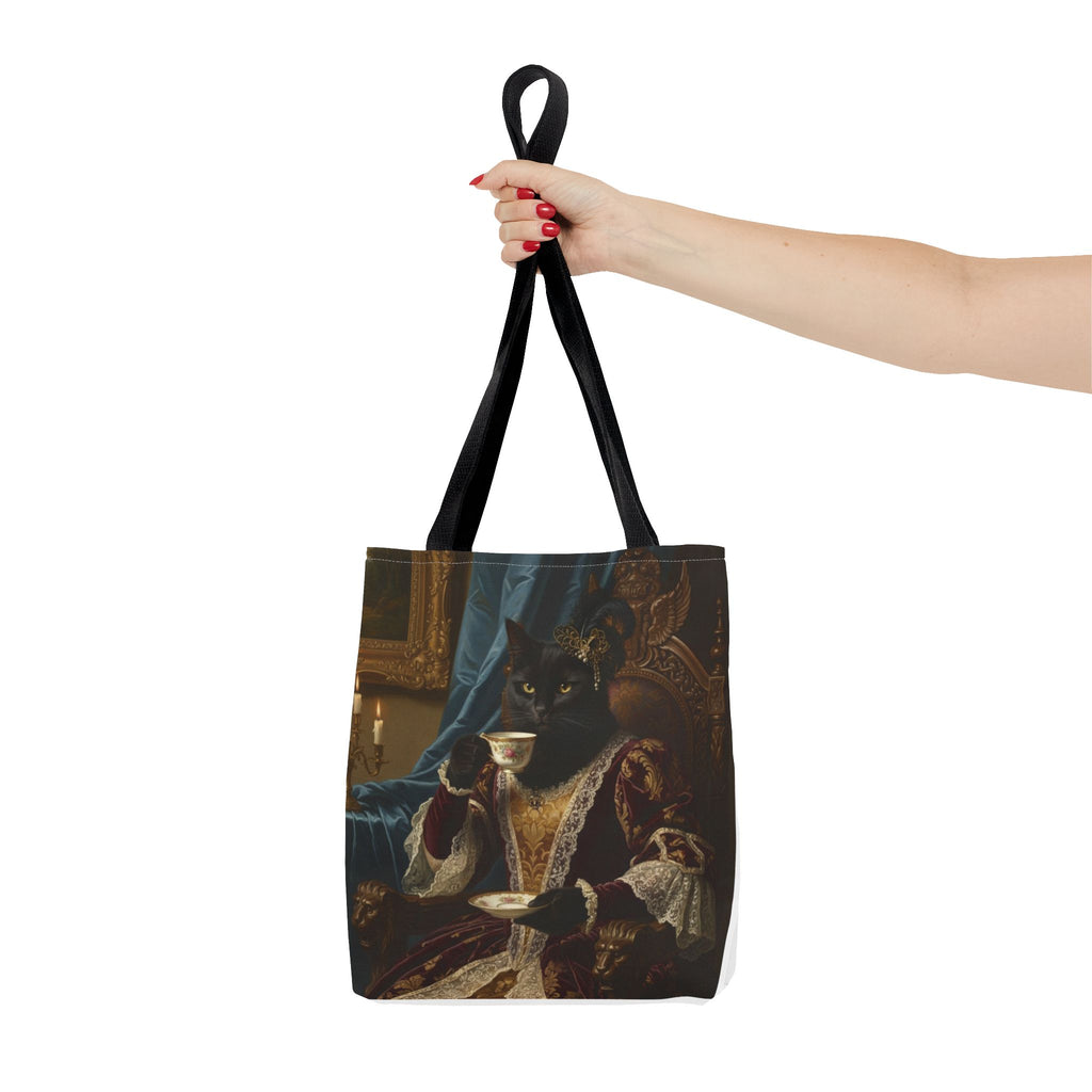 Cat Dame Tea Bag Tote Bag — Vintage Portrait Tea Lover Tote