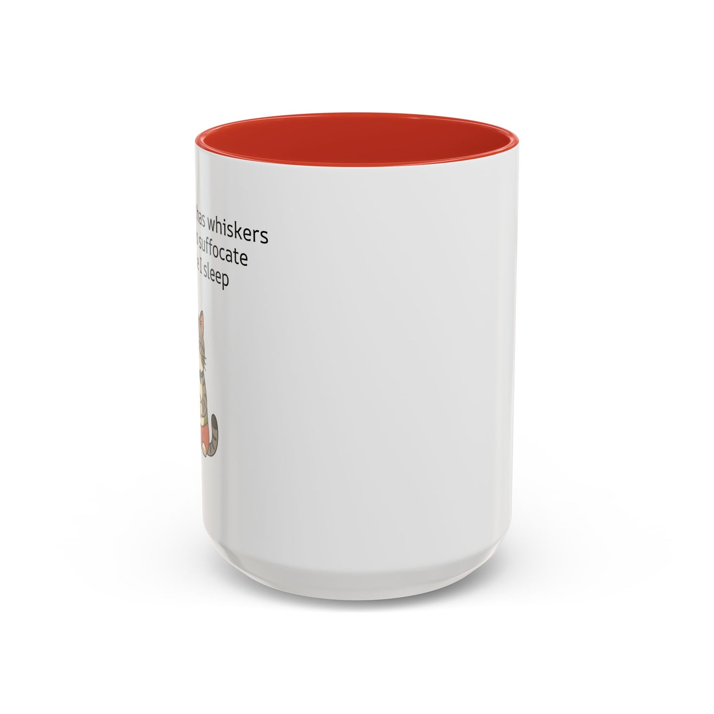 Funny Cat Coffee Mug – "My Therapist Has Whiskers" Accent Mug (11/15oz)