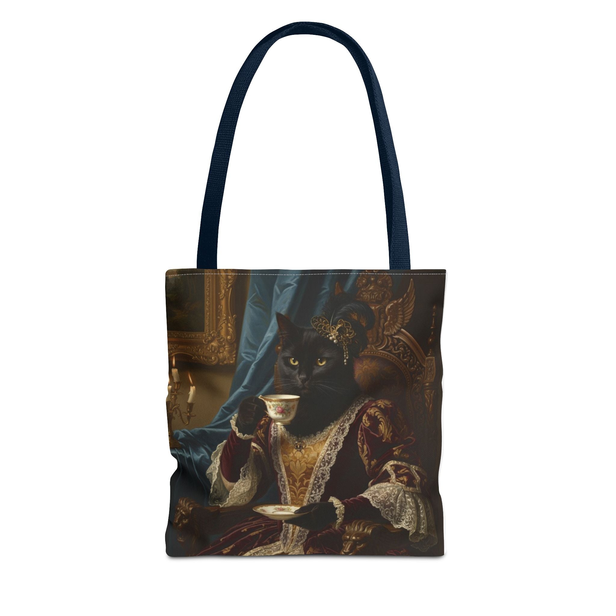 Cat Dame Tea Bag Tote Bag — Vintage Portrait Tea Lover Tote