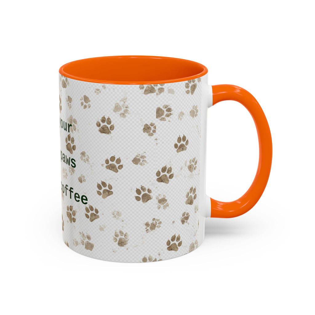 Coffee Mug - "Keep Your Dirty Paws Off My Coffee" Paw Print Accent Mug
