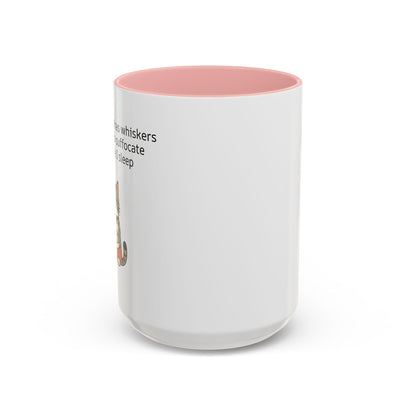 Funny Cat Coffee Mug – "My Therapist Has Whiskers" Accent Mug (11/15oz)