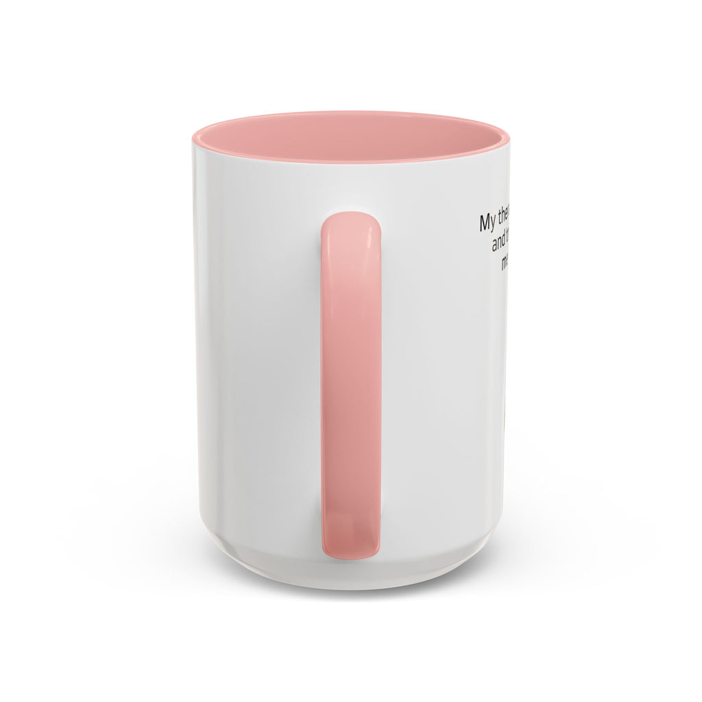 Funny Cat Coffee Mug – "My Therapist Has Whiskers" Accent Mug (11/15oz)