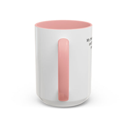 Funny Cat Coffee Mug – "My Therapist Has Whiskers" Accent Mug (11/15oz)
