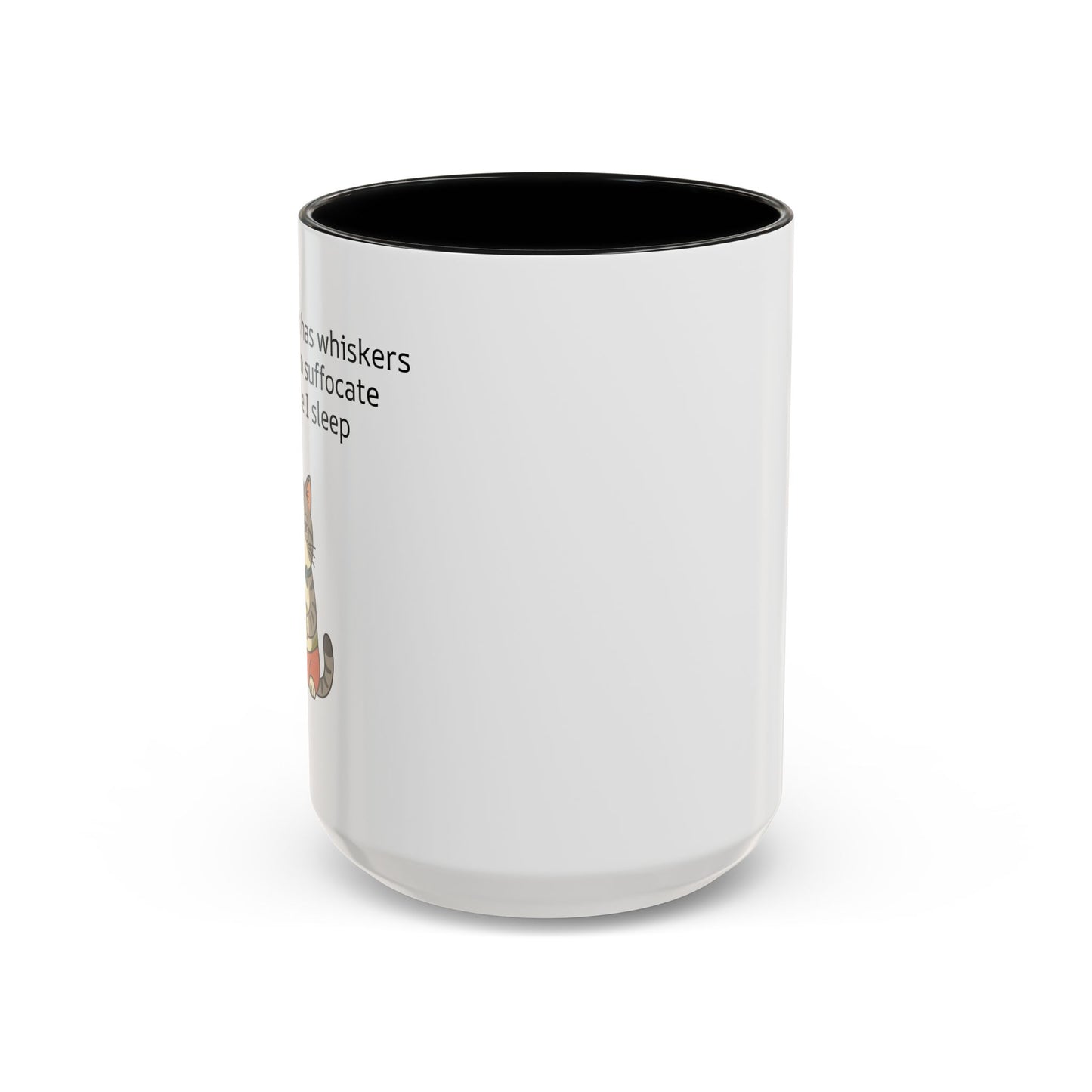 Funny Cat Coffee Mug – "My Therapist Has Whiskers" Accent Mug (11/15oz)