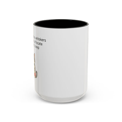Funny Cat Coffee Mug – "My Therapist Has Whiskers" Accent Mug (11/15oz)