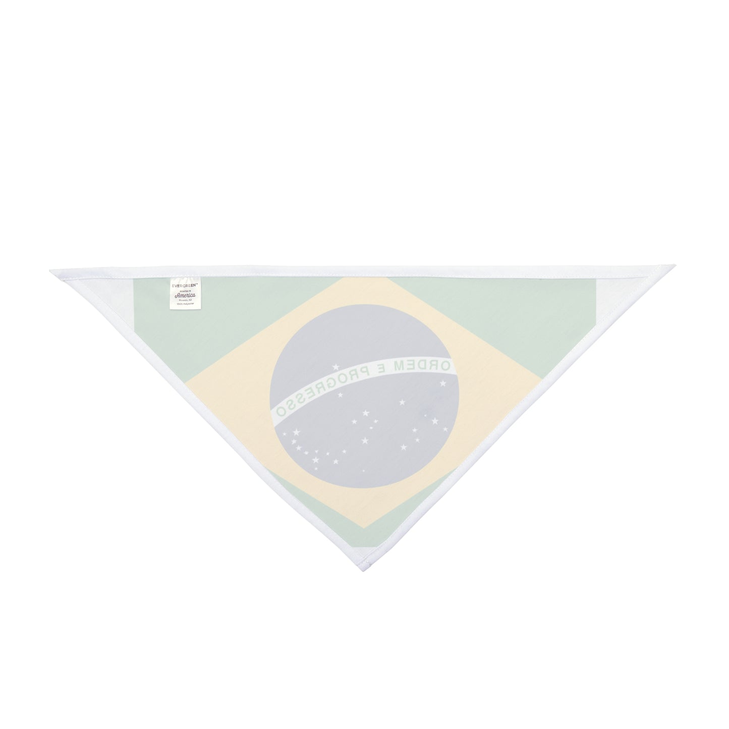 Brazil Flag Pet Bandana — Patriotic Dog & Cat Bandana with 'Ordem e Progresso' Design