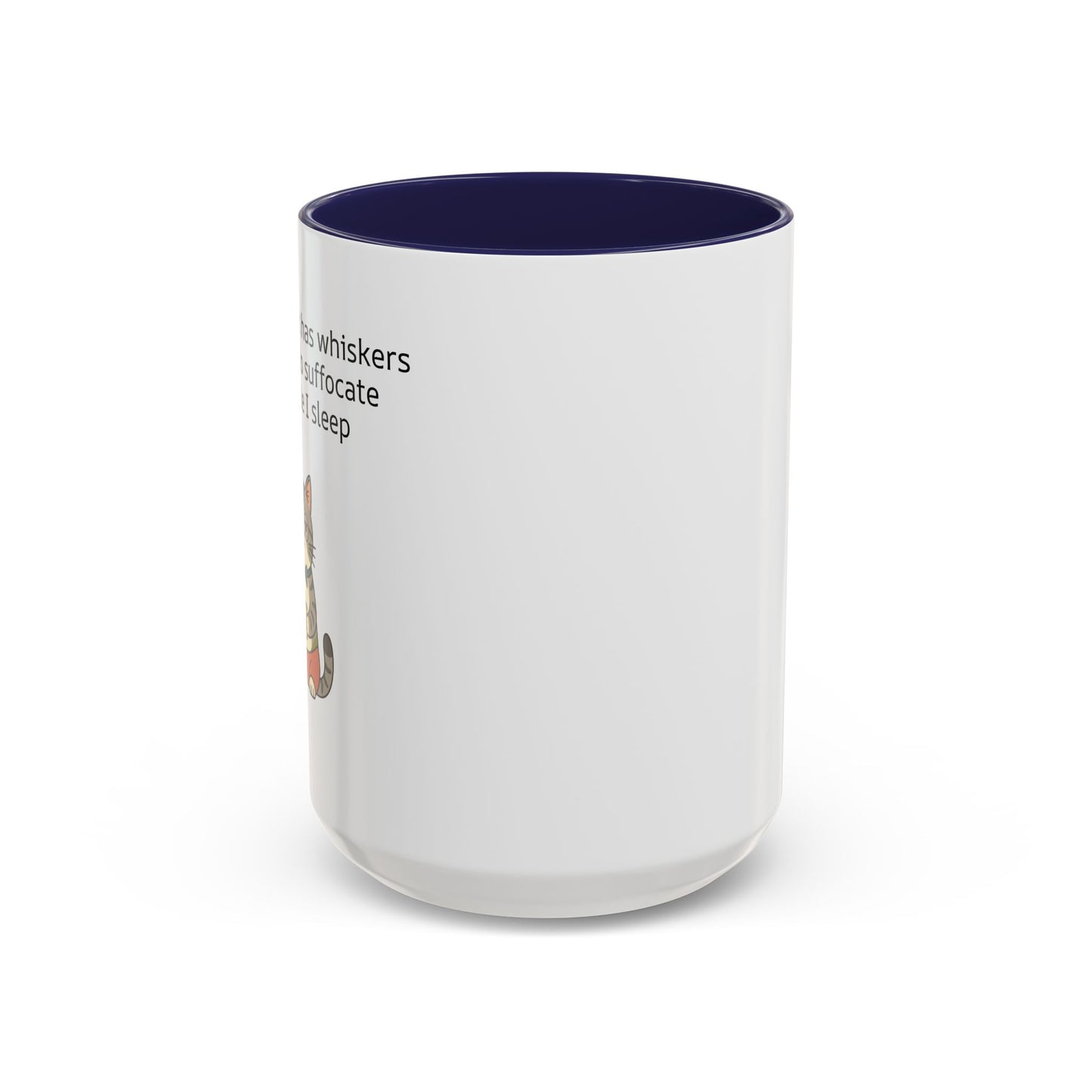 Funny Cat Coffee Mug – "My Therapist Has Whiskers" Accent Mug (11/15oz)