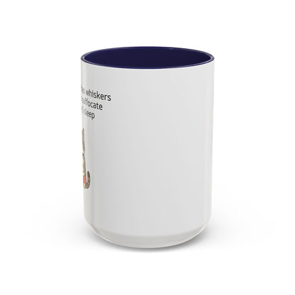 Funny Cat Coffee Mug – "My Therapist Has Whiskers" Accent Mug (11/15oz)